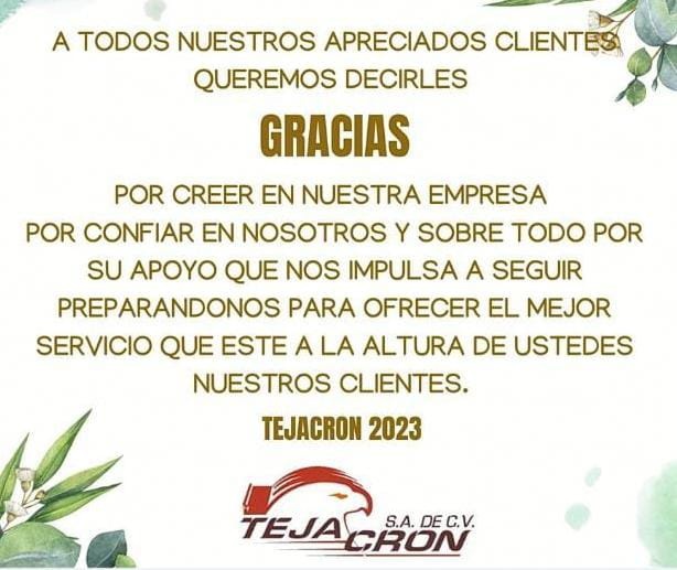 TEJACRON 2023, Tejacrón S.A. de C.V.